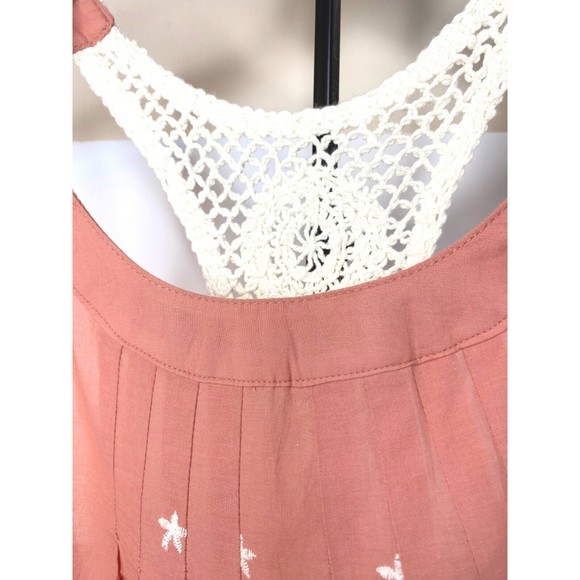 XXI, Dusty Pink, Embrodered Crochet Tank Top, Women, Sz Large - Picture 4 of 11